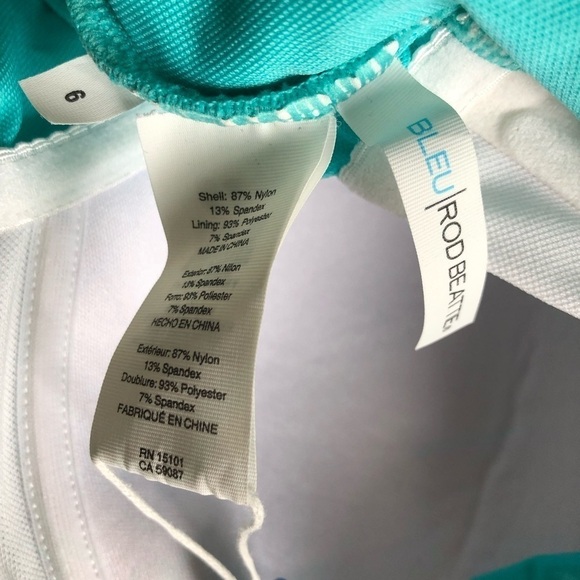 Bleu Rod Beattie Wave Runner Ruffle One Piece Swimsuit Turquoise - Picture 11 of 15